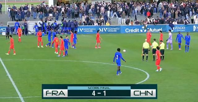 pg电子官网-蒙太古杯-刘凯源助攻吴比乐破门 U16国少1比4法国